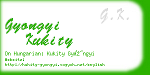 gyongyi kukity business card